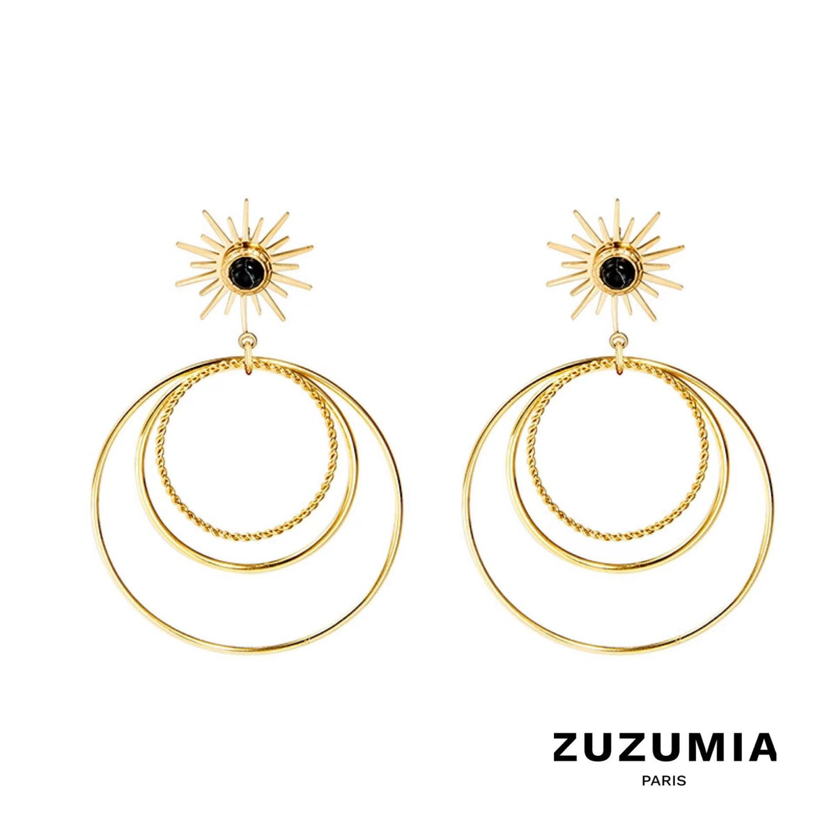 Sunflower Layered Earrings - zuzumia