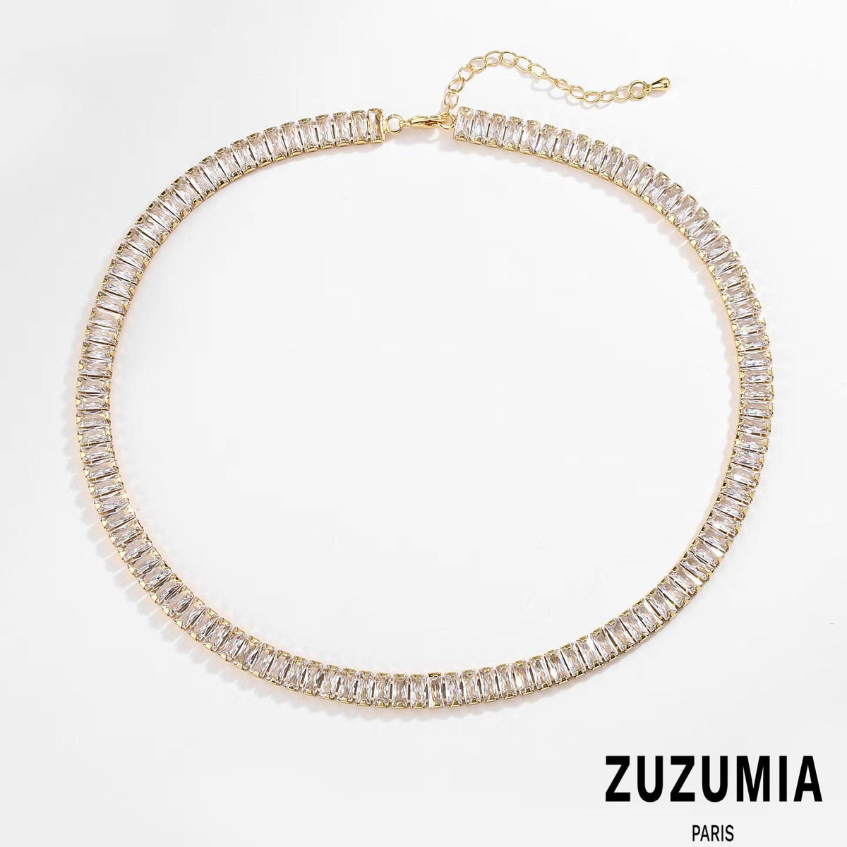 Cubic Zircon Choker Necklace Bracelet - zuzumia