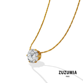 Shine Crystal Zircon Necklace - zuzumia