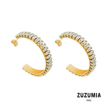C-Shaped Zircon Big Earrings - zuzumia