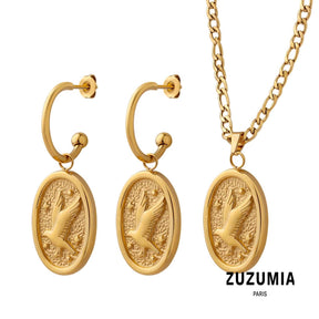 Eagle Pendant Necklace & Earrings - zuzumia