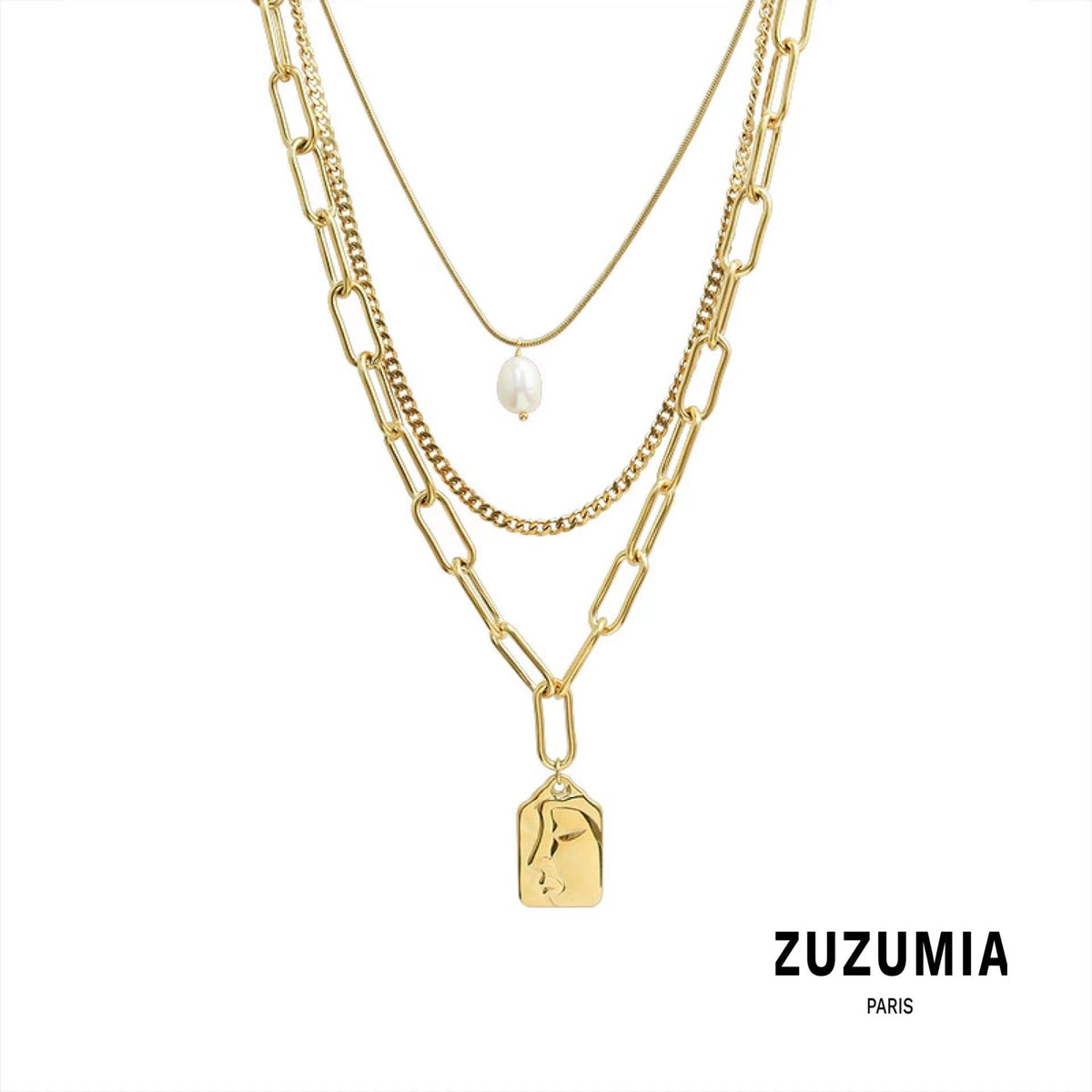 Multi-layered Irregular Pendant Necklace - zuzumia