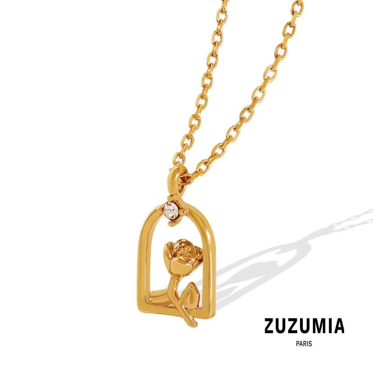 Romantic Rose Pendant Necklace - zuzumia