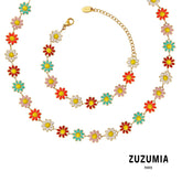 Flower Bracelet & Necklace - zuzumia