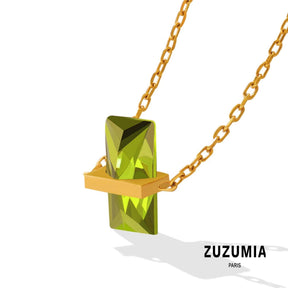 Green Zircon Necklace - zuzumia