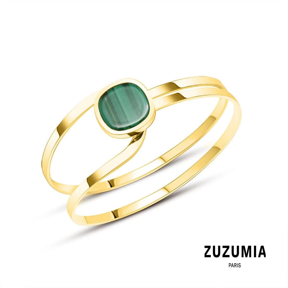 Minimalist Green Striped Bracelet - zuzumia