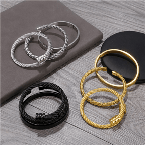 Titanium Steel Braided Bracelet (3PCS/Set) - zuzumia