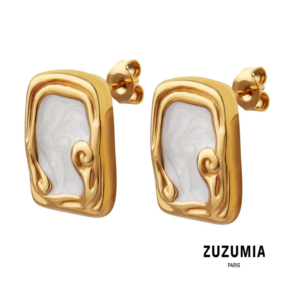 Square Stud Earrings - zuzumia