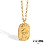 Oval Portrait Pendant Necklace - zuzumia