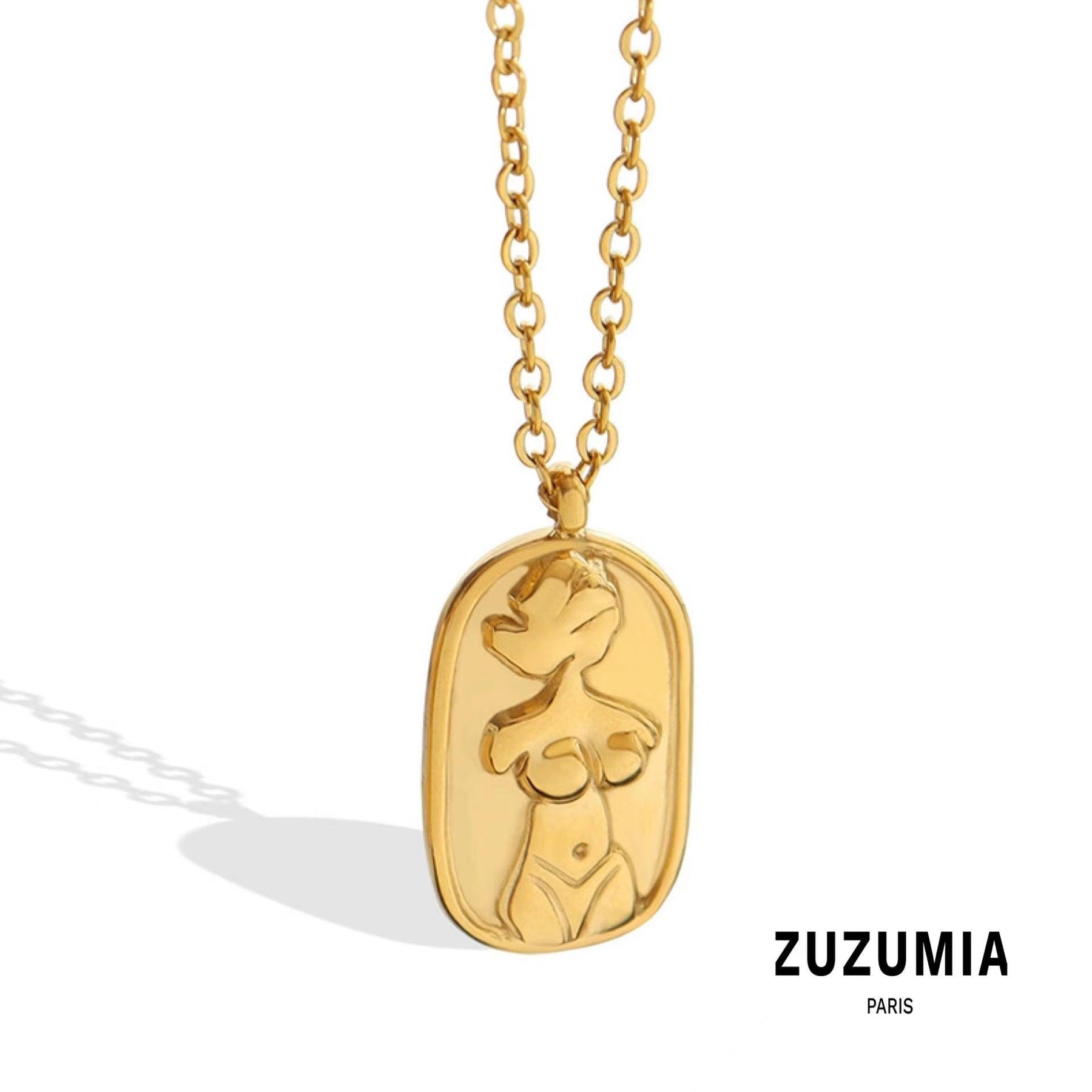 Oval Portrait Pendant Necklace - zuzumia