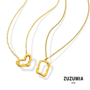 Heart Square Pendant Necklace - zuzumia