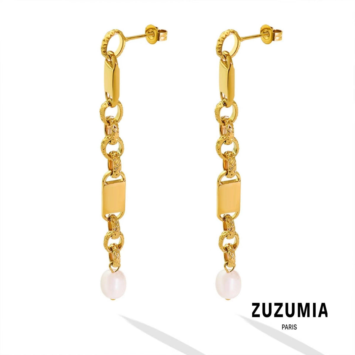 Freshwater Pearl Earring Piercing - zuzumia