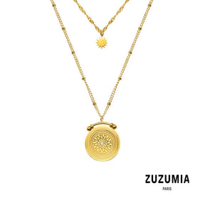 Star Double-layer Diamond Texture Versatile Necklace - zuzumia