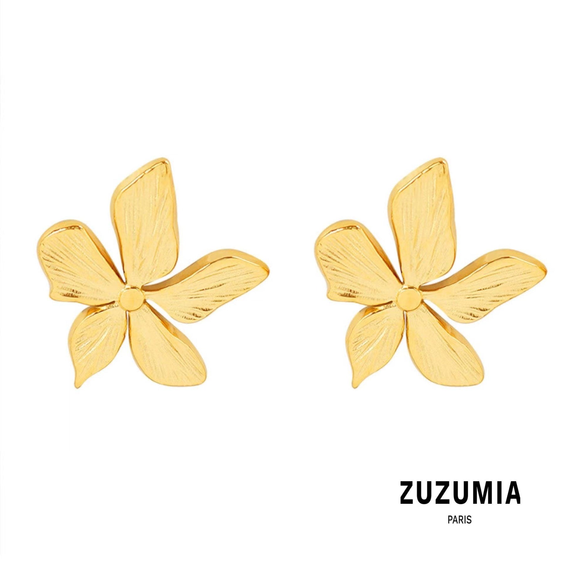 Petal Embossed Earrings - zuzumia
