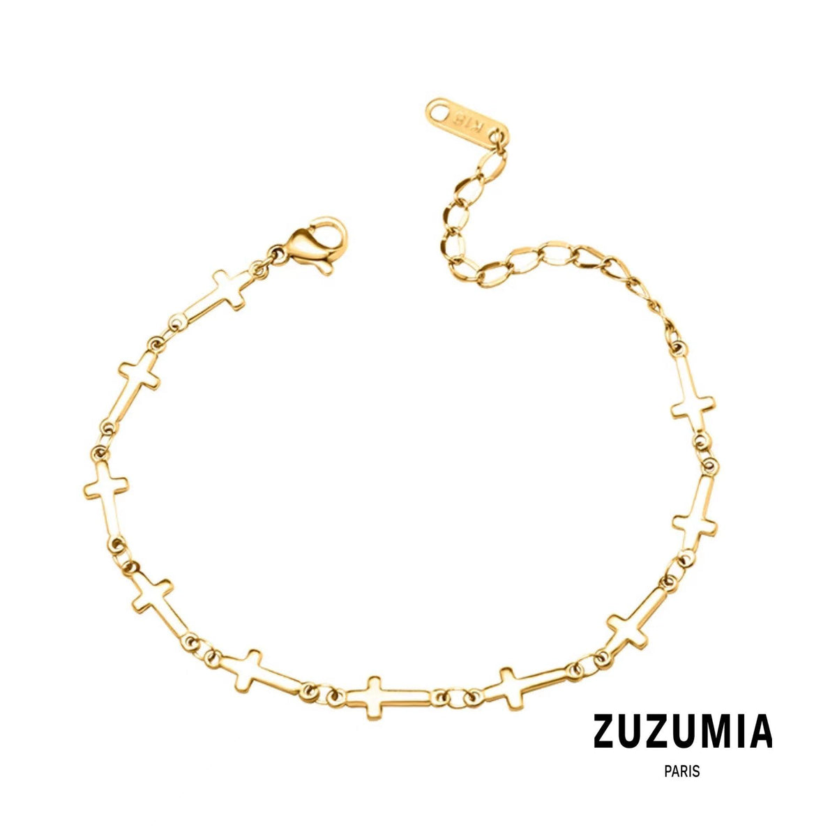 Metal Texture Wristband Cross Bracelet - zuzumia