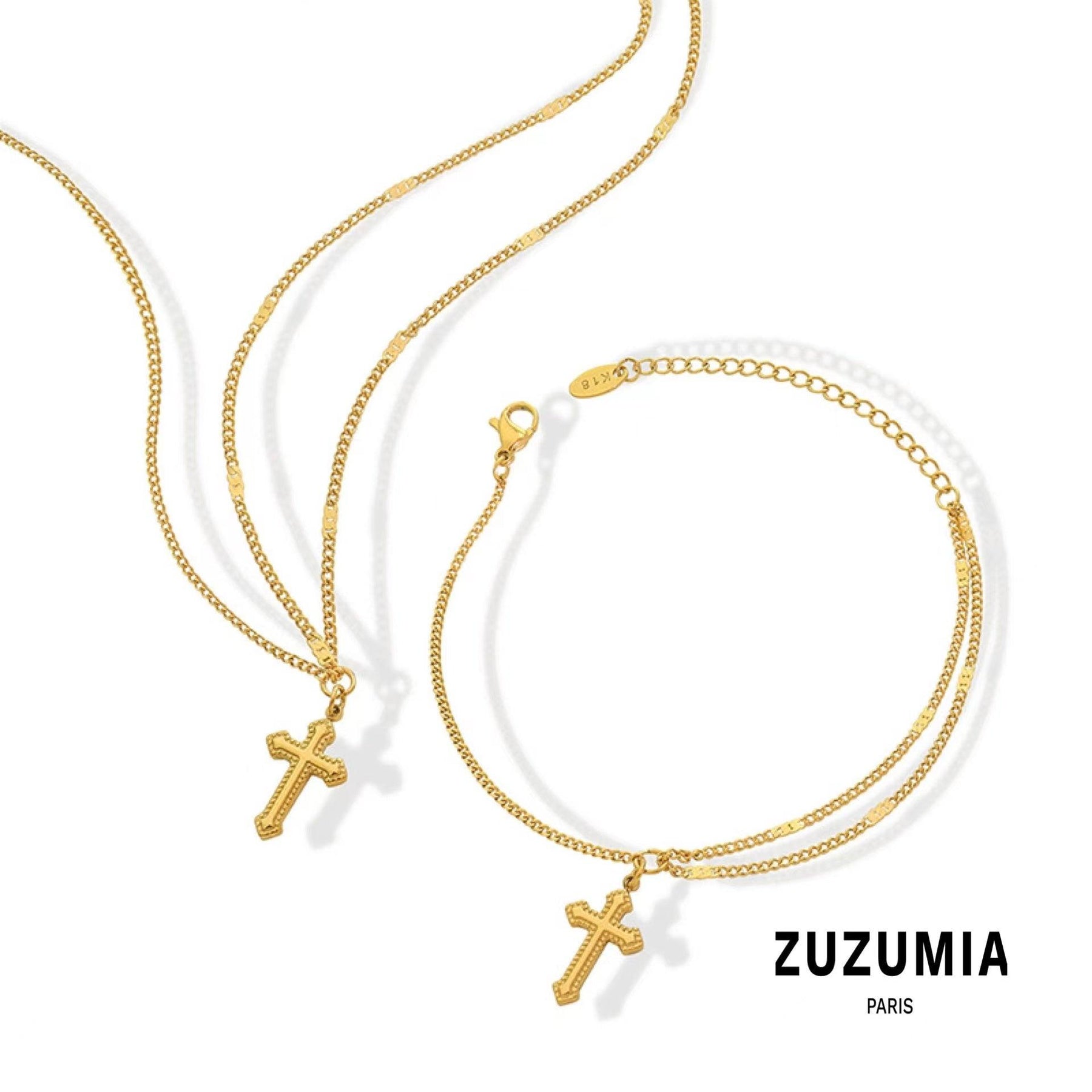 Cross Necklace & Bracelet - zuzumia