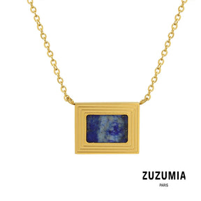 Lapis Lazuli Clavicle Necklace Vintage - zuzumia