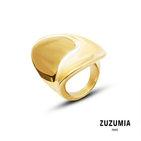Exaggerated Profiled Heavy Surface Handmade Ring - zuzumia