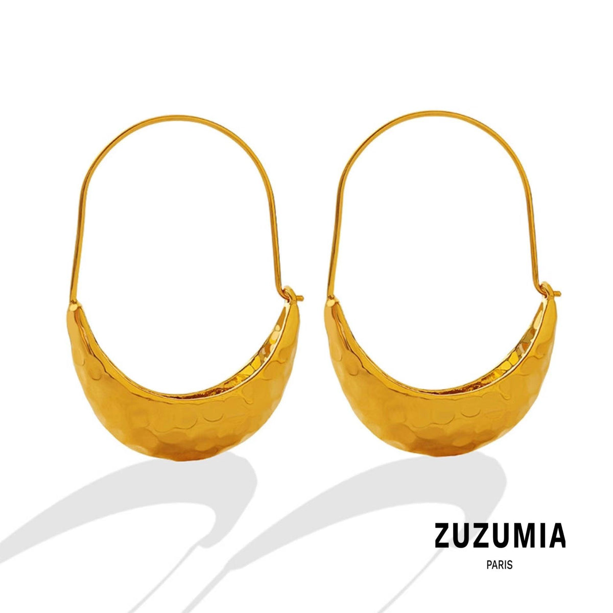 Boat Embossed Ear Buckle Earring - zuzumia