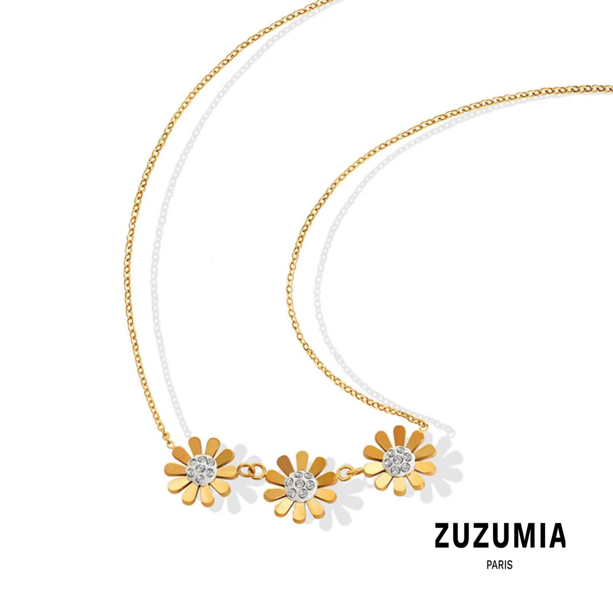 Daisy Flower Pendant Necklace - zuzumia