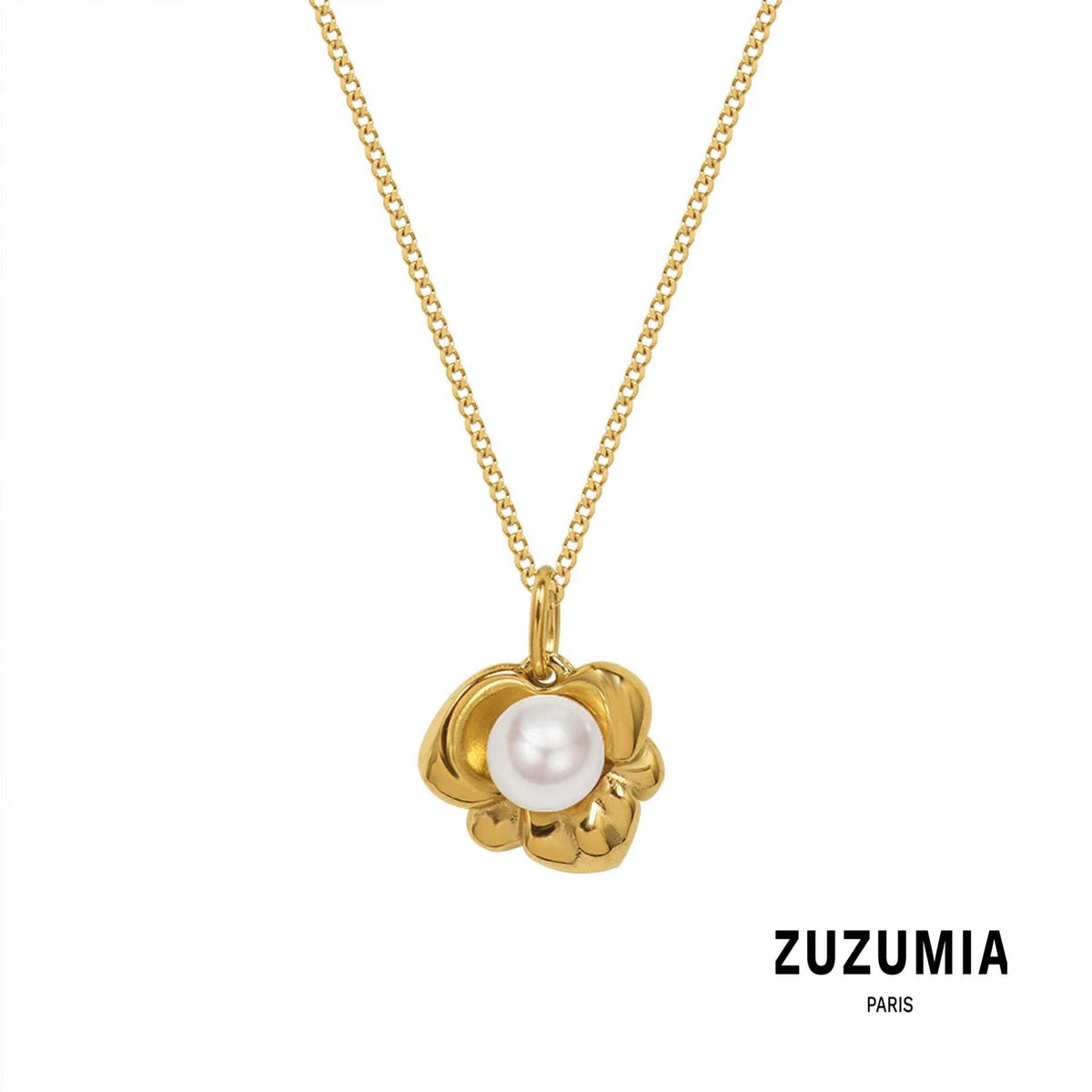 Lotus Pearl Necklace - zuzumia