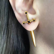 Gothic Sword Screw Earrings - zuzumia