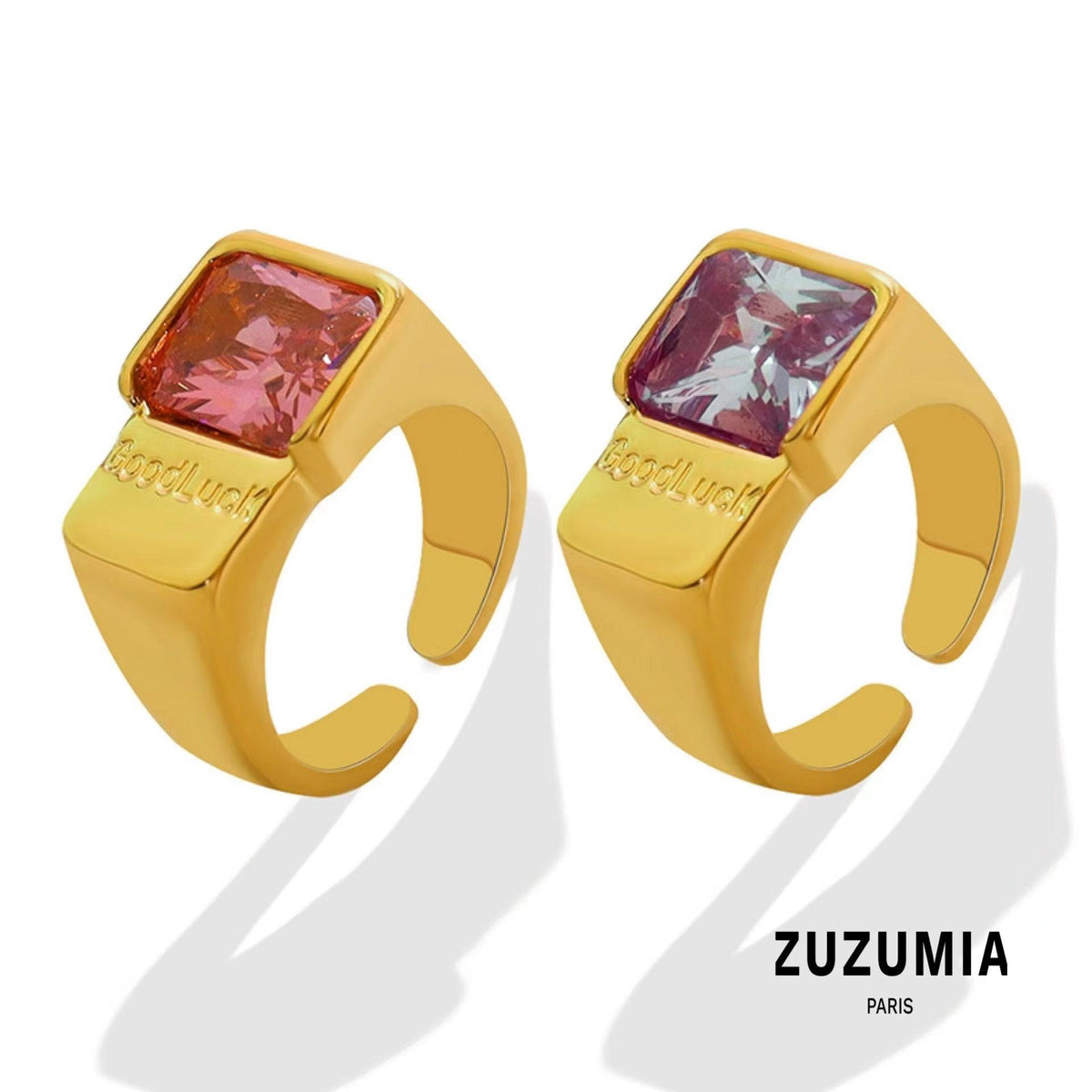 Square Zircon Ring - zuzumia