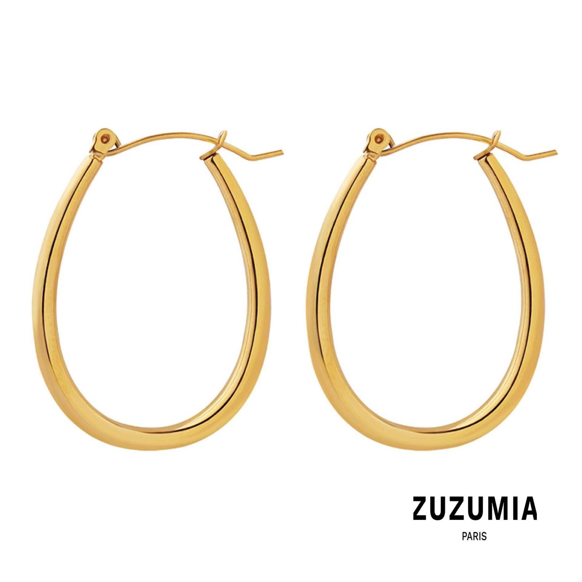 U Shape Hoop Earrings - zuzumia