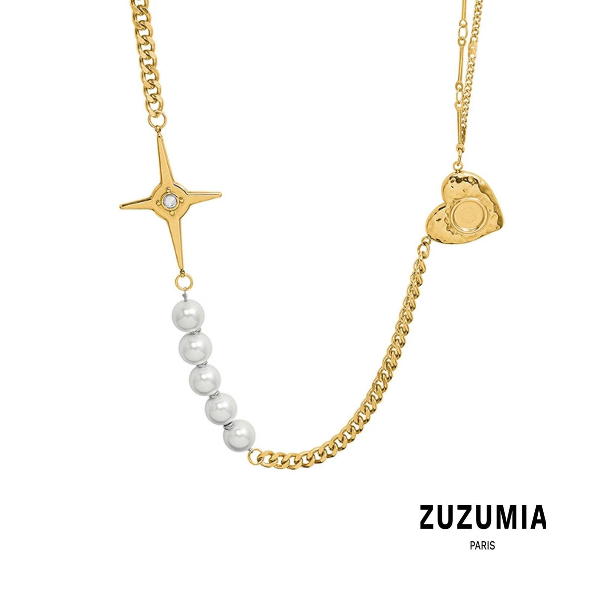 Pearl Heart Necklace - zuzumia