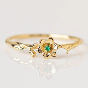 Birthstone Floral Ring - zuzumia