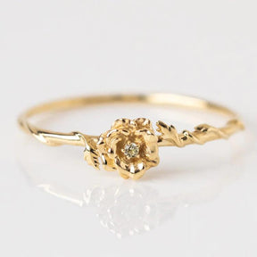 Birthstone Floral Ring - zuzumia