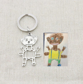 Customized Children's Drawing Necklace & Keychain - zuzumia