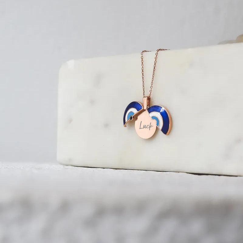 Blessing Evil Eye Locket Necklace - zuzumia