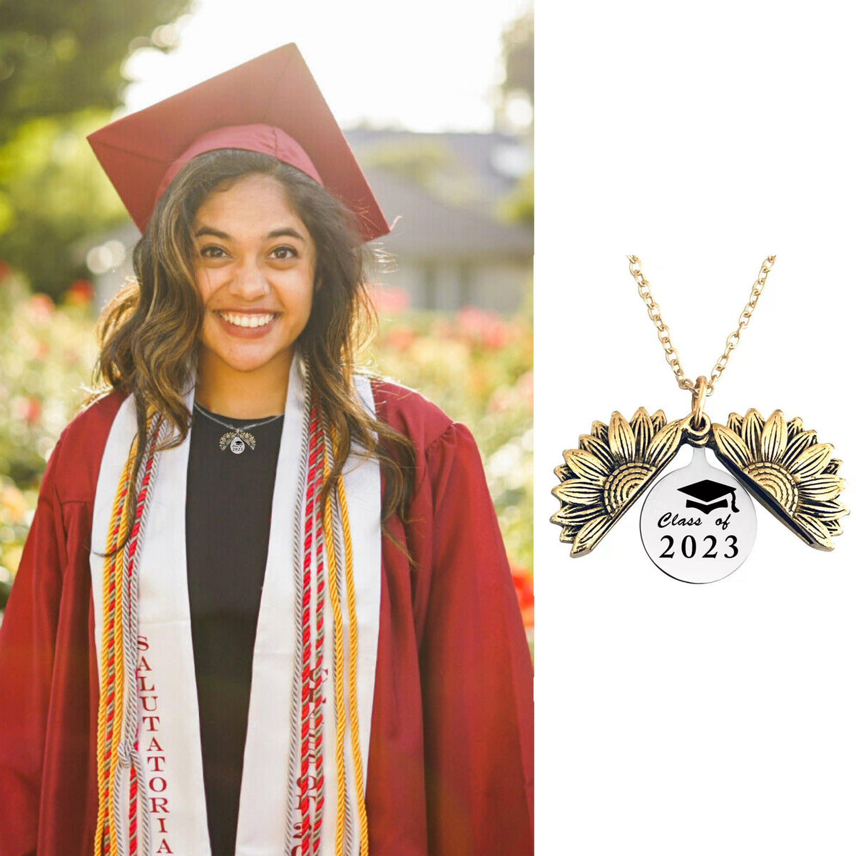 Sunflower Necklace Graduation Gifts - zuzumia