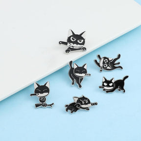 Black Knifecat Brooch - Buy 3 Get 3 Free - zuzumia