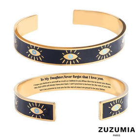 Evil Eye Wide Bangle - zuzumia