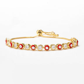 Evil Eye Gold Tone Bracelet - zuzumia