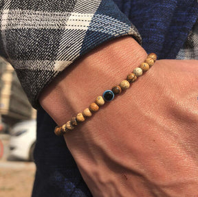 Natural Stone Evil Eye Bracelet - zuzumia