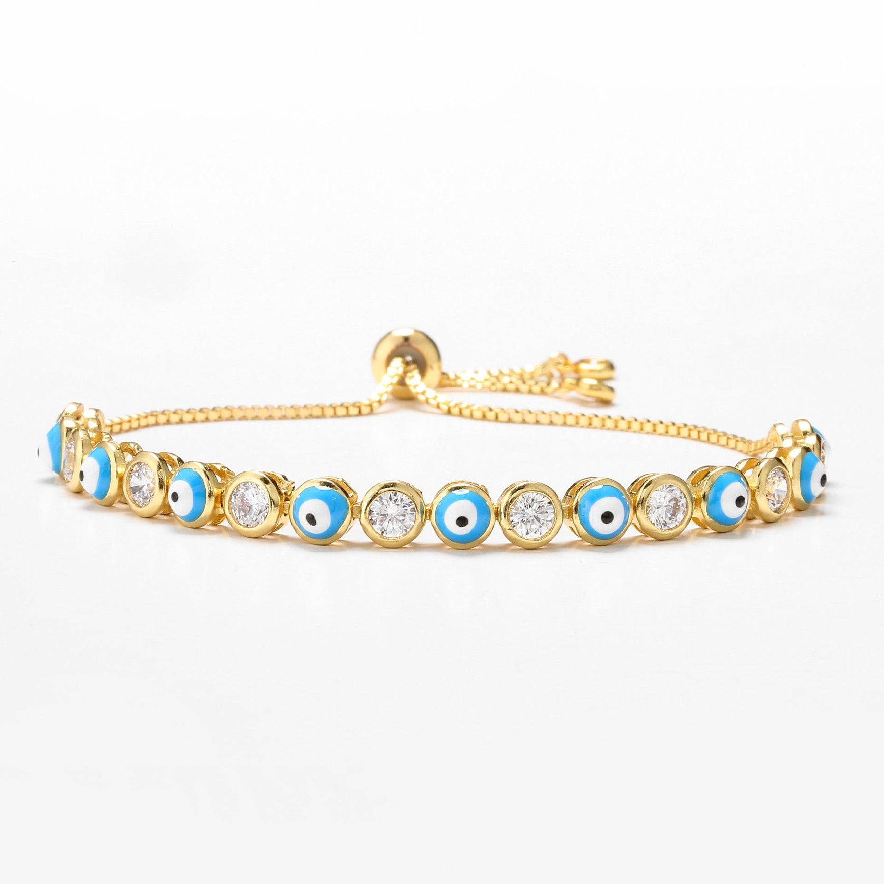 Evil Eye Gold Tone Bracelet - zuzumia