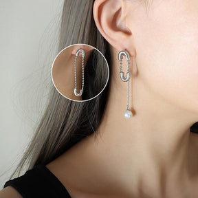 Asymmetric Tassel Long Chain Earrings - zuzumia