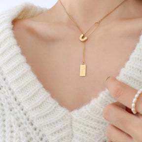 Clip Love Letter Necklace - zuzumia