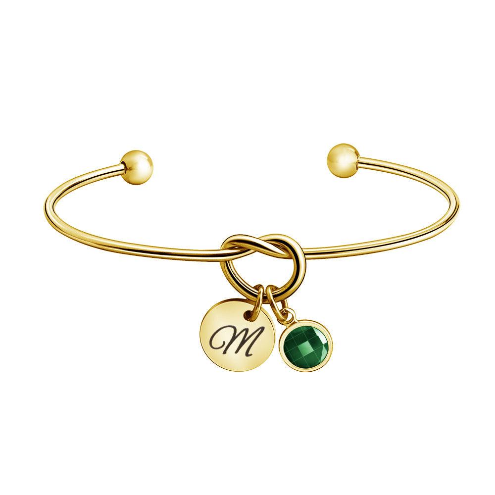 Initial Knot Bangle - zuzumia