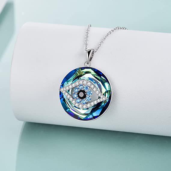 You Always be Protected Crystal Evil Eye Necklace - zuzumia