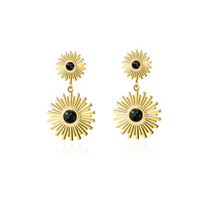 Sunflower Natural Stone Earrings - zuzumia