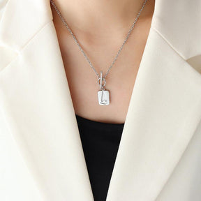 Titanium Steel Square Necklace - zuzumia