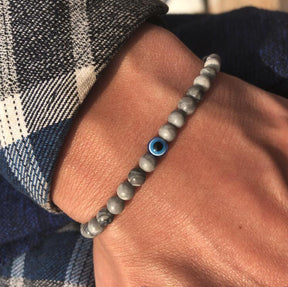 Natural Stone Evil Eye Bracelet - zuzumia