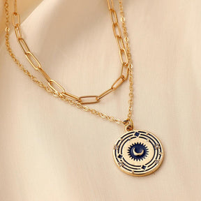 Moon and Star Multilayer Necklace - zuzumia