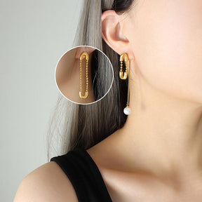 Asymmetric Tassel Long Chain Earrings - zuzumia