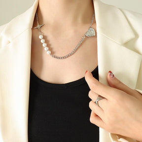 Pearl Heart Necklace - zuzumia