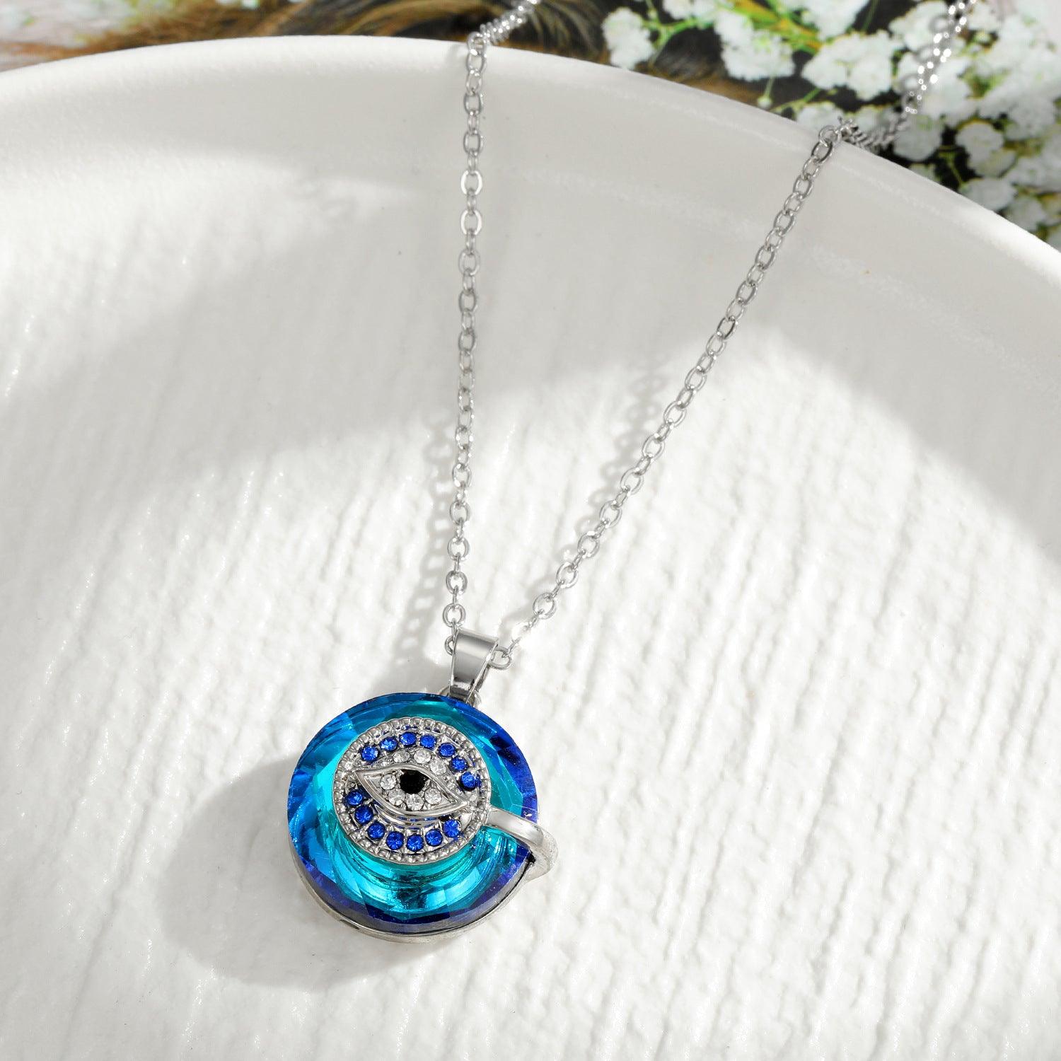 You Always be Protected Crystal Evil Eye Necklace - zuzumia